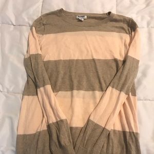 Pink and tan striped Sweater
